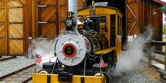 Poway Midland Railroad Train Steam and Barn